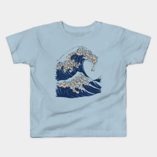 The Great Wave of Corgi Kids T-Shirt